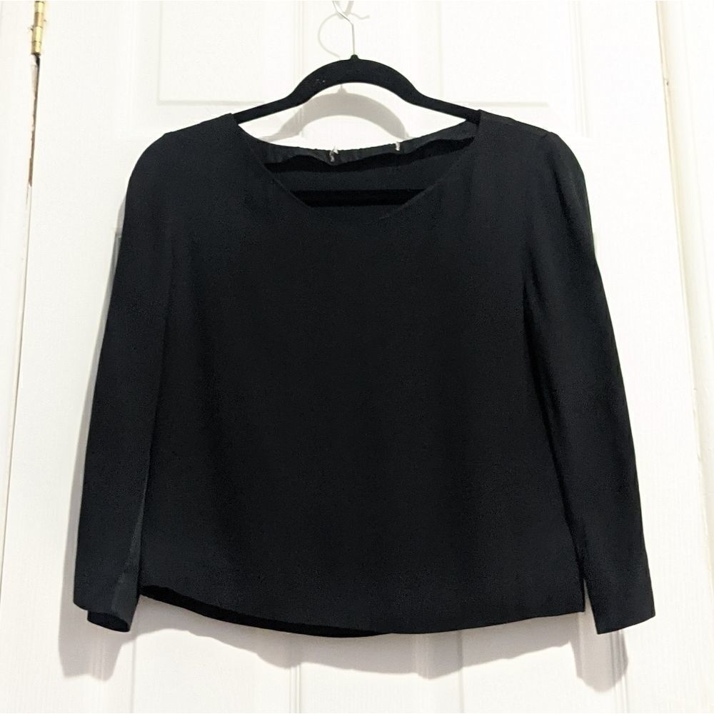 Stella McCartney Crepe Satin Crop Contrast Top